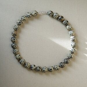 BN Freckled Dalmatian Jasper Beaded Necklace